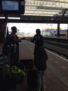 train platform in rotterdam 