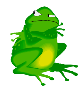 clip art grumpy frog