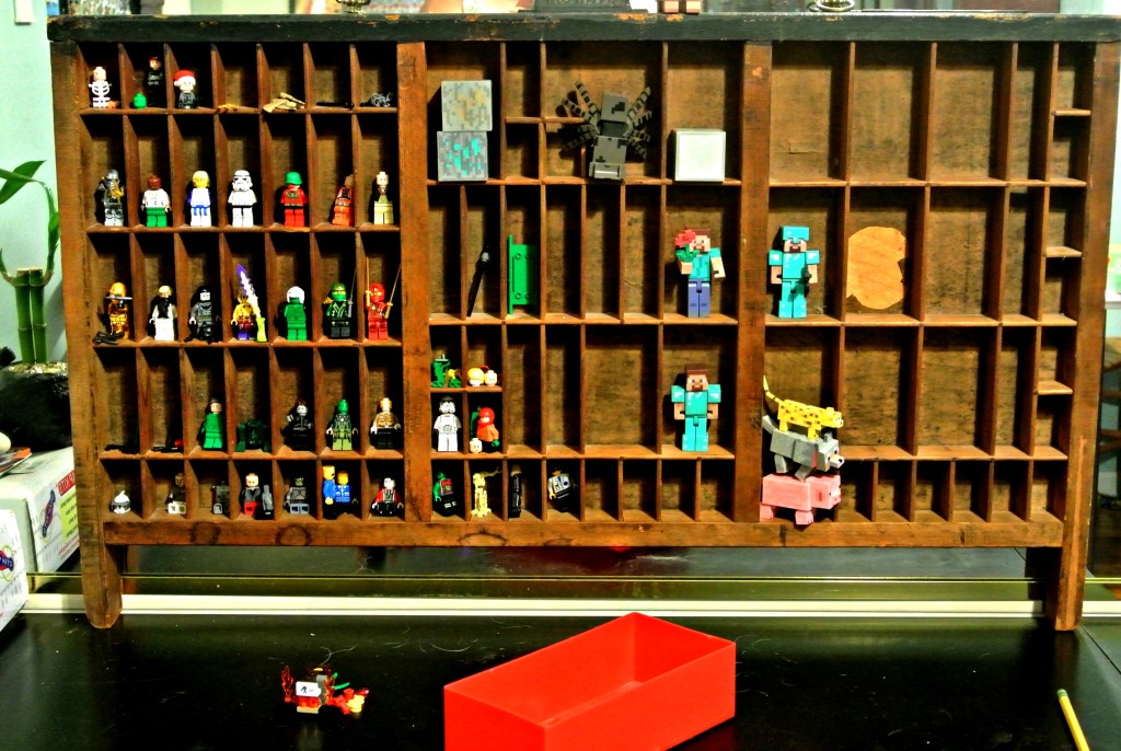 type case printer tray lego figure storage diy